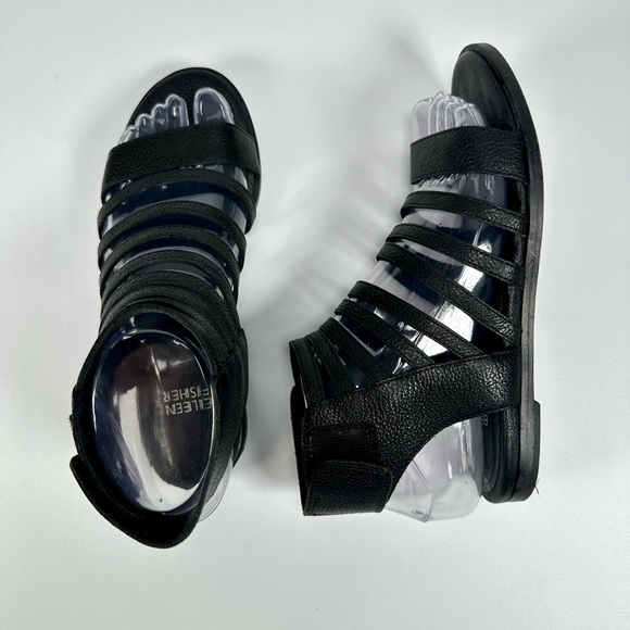 Eileen Fisher Women’s Black Gladiator Otto Sandals - Picture 9 of 11
